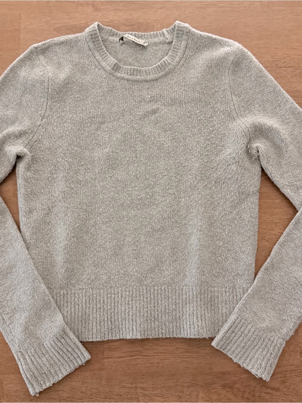 Soft Crewneck Women's Sweater in Light Gray